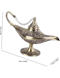Lámpara Aladino Tissting de Metal Vintage 22x12x7.5cm 2