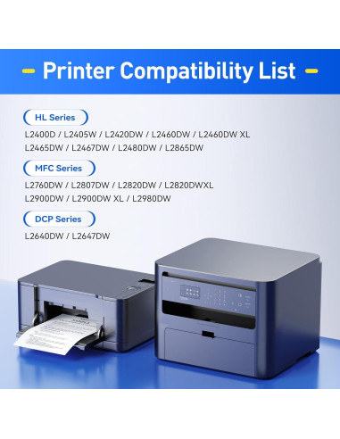 Cartucho de Tóner Negro TN830XL 2-Pack JCTONER Compatible