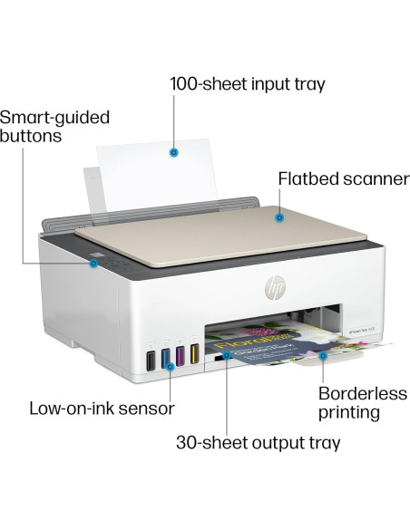 Impresora HP Smart Tank 5000 Todo-en-Uno Inalámbrica con 2 Años de Tinta