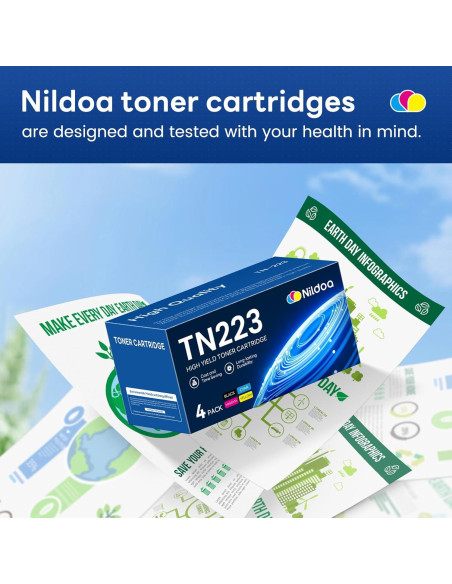 Cartucho de Tóner Nildoa TN-223 Negro/Cian/Magenta/Amarillo