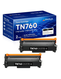 Cartucho de tóner negro TN-760 Padua compatible Brother - 2 unidades