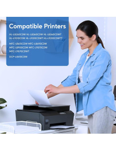 Cartucho de tóner compatible GOTOBY TN433BK Negro 2Pack 2