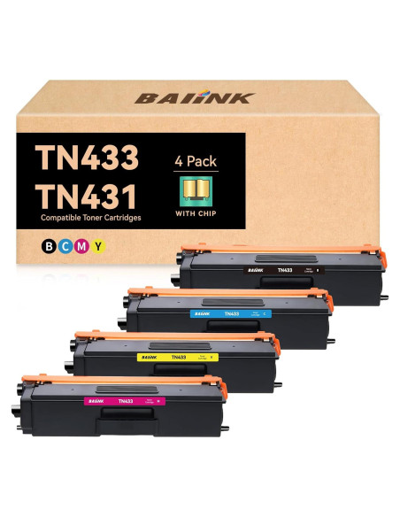 Cartucho de tóner compatible Brother TN-433 TN-431 4 unidades