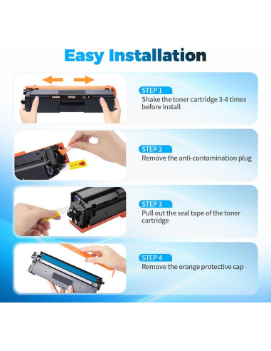 Cartucho de tóner compatible Brother TN-433 TN-431 4 unidades