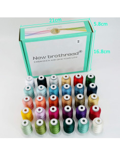 Kit de Hilo de Bordado Poliester 30 Colores New brothread 500m 2