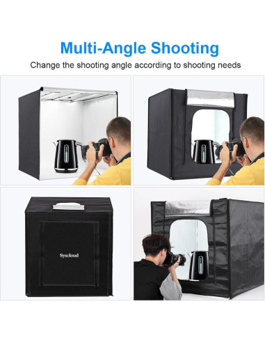 Caja de Luz de Estudio Fotográfico SYSCLOUD 81cm LED Dimmable