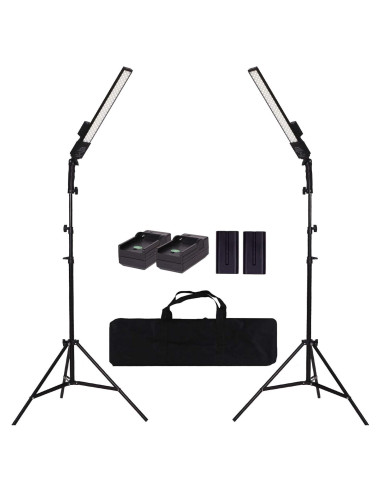 Kit de Luz LED Portátil GSKAIWEN con Batería NP-F970 2800-5500K