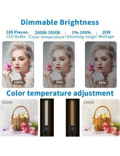 Kit de Luz LED Portátil GSKAIWEN con Batería NP-F970 2800-5500K 2