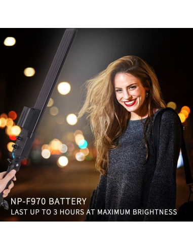 Kit de Luz LED Portátil GSKAIWEN con Batería NP-F970 2800-5500K