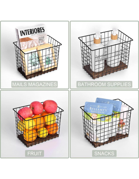 Cestas Colgantes de Pared 3 Pack C C Fashion - Estantes de Alambre con Ganchos Cestas Colgantes de Pared 3 Pack C C Fashion - Estantes de Alambre con Ganchos