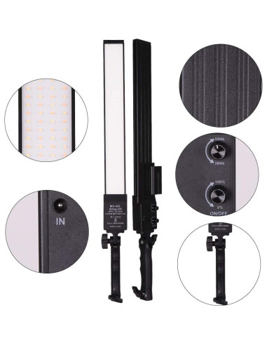 Kit de Luz LED Portátil GSKAIWEN con Batería NP-F970 2800-5500K