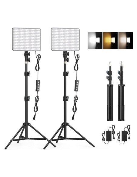 Kit de Iluminación Fotográfica LED 30W Anautin con Trípode