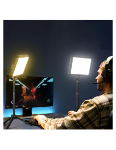 Kit de Iluminación Fotográfica Portátil Arsoer 2 Luces LED 12W