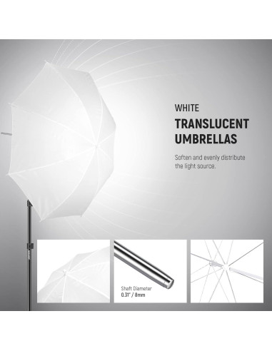 Kit de Iluminación Fotográfica NEEWER 400W con LED y Paraguas