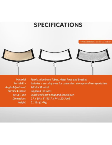 Kit Reflector Curvado Glow ArcLight II 45.72x93.98cm