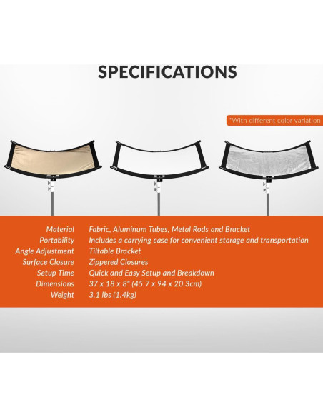 Kit Reflector Curvado Glow ArcLight II 45.72x93.98cm
