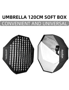 Godox Softbox Octagonal 120cm con Rejilla y Soporte Tipo E 2