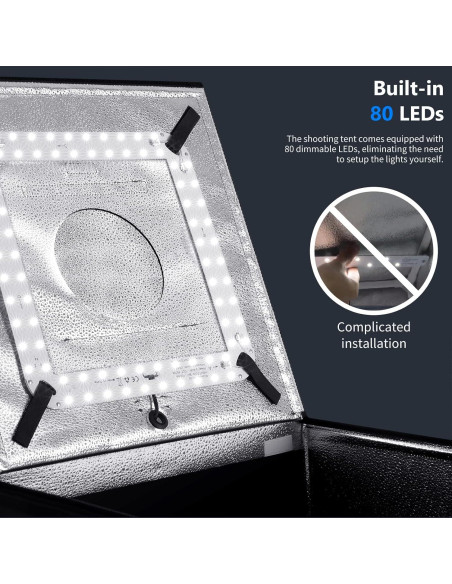 Caja de Luz LED NEEWER 40x40cm con Brillo Ajustable y 4 Fondos