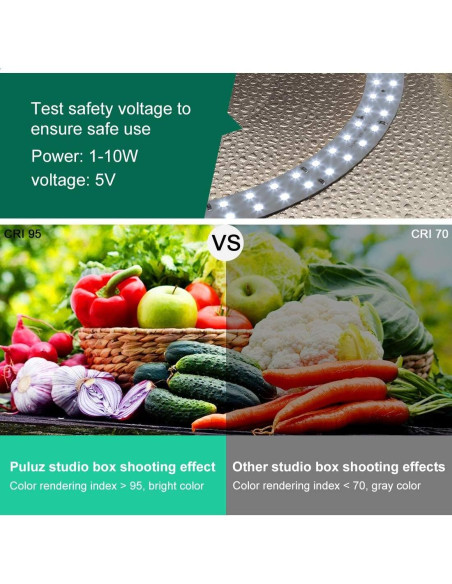 Caja de Luz PULUZ 30cm con Brillo Ajustable y 6 Fondos