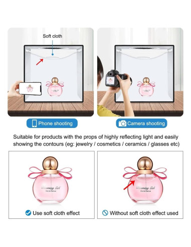 Caja de Luz PULUZ 30cm con Brillo Ajustable y 6 Fondos