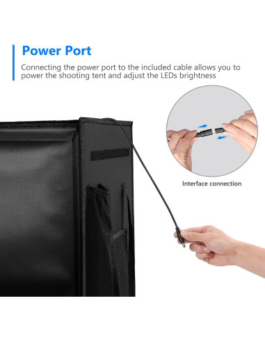 Caja de Luz LED NEEWER 40x40cm con Brillo Ajustable y 4 Fondos