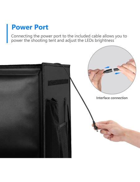 Caja de Luz LED NEEWER 40x40cm con Brillo Ajustable y 4 Fondos