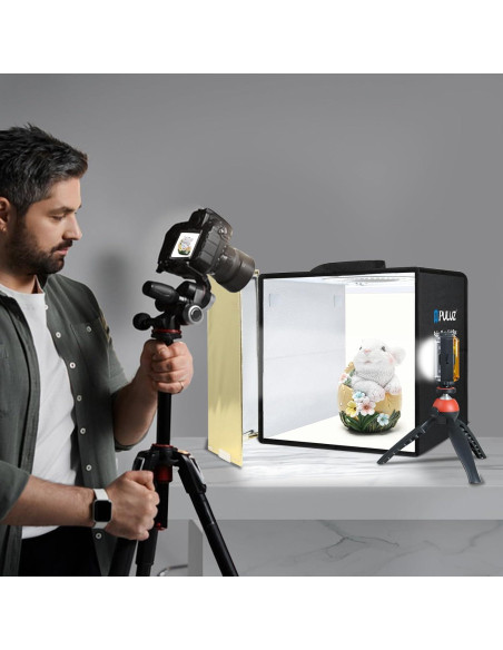 Caja de Luz PULUZ 30cm con Brillo Ajustable y 6 Fondos