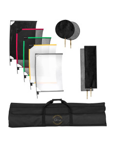 Kit Completo de Scrim Portátil Glow 61x91 cm con Marcos Plegables