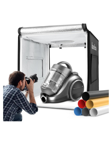 Caja de Luz de Estudio Fotográfico Huzofexo 40cm con LED y 6 Fondos
