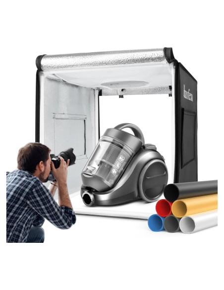 Caja de Luz de Estudio Fotográfico Huzofexo 40cm con LED y 6 Fondos