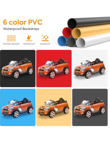 Caja de Luz de Estudio Fotográfico Huzofexo 40cm con LED y 6 Fondos