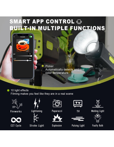 Luz de Video LED Bi-Color 200W Suncrafter 2700-6500K