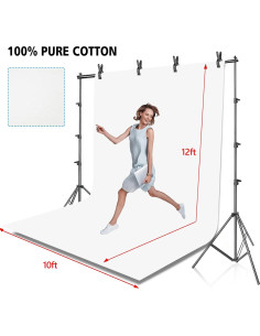 Kit de Soporte de Fondo para Fotografía HYJ-1013 10x12 pies 2