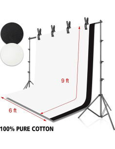 Kit de Soporte de Fondo para Fotografía HYJ-1007 2.62m x 3.05m 2
