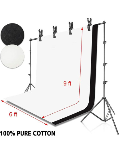 Kit de Soporte de Fondo para Fotografía HYJ-1007 2.62m x 3.05m