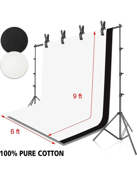 Kit de Soporte de Fondo para Fotografía HYJ-1007 2.62m x 3.05m