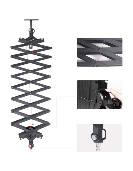 Sistema de riel de techo para fotografía XPAISYQC JL-200 2m