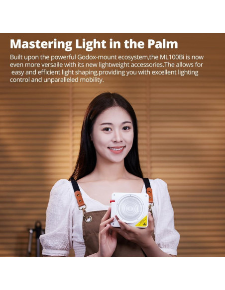 Godox ML100Bi Luz LED 120W Bi-Color 2800K-6500K Control APP