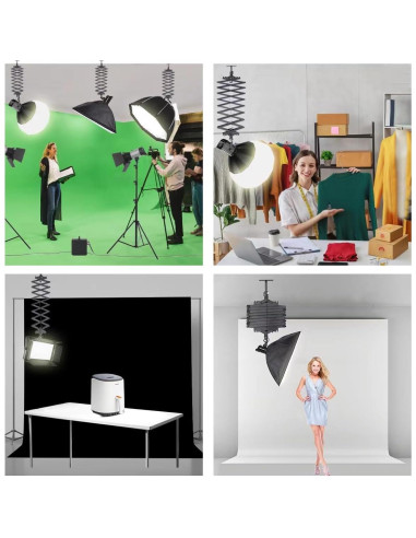 Sistema de riel de techo para fotografía XPAISYQC JL-200 2m