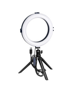Luz de Anillo LED Vidpro RL-8 20.32 cm con Trípode y Control USB