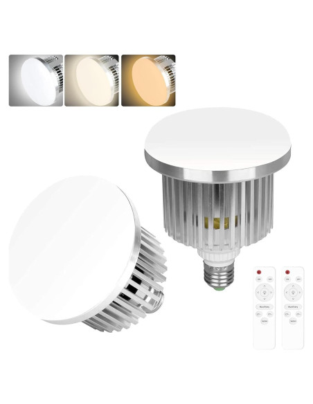 Bombilla LED 85W E27 Emart para Fotografía - 2 Pcs, 3000K-5500K