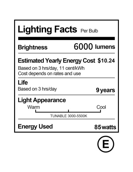 Bombilla LED 85W E27 Emart para Fotografía - 2 Pcs, 3000K-5500K