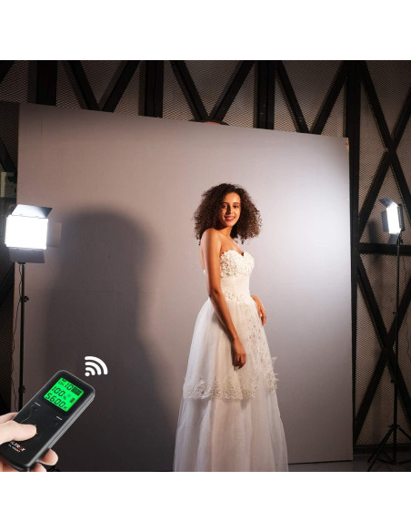 Paquete de 3 Luces de Estudio VILTROX Bi-Color 45W con Soporte 190.5 cm