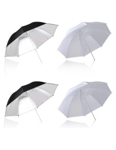 Kit de Iluminación con Paraguas Reflectores Soonpho 4 Pzas