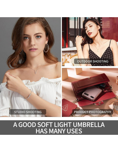 Kit de Iluminación con Paraguas Reflectores Soonpho 4 Pzas