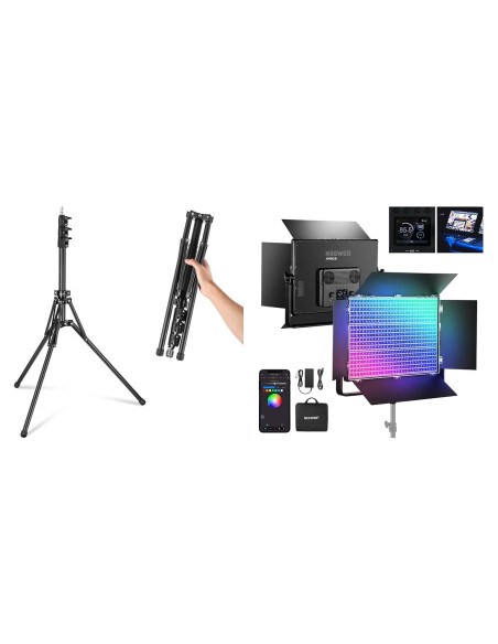 Kit de Luz LED RGB Neewer 150W con Trípode 178cm y Control APP
