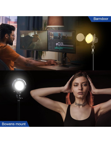 Luz Continua LED WellMaking 40W CRI97+ Pantalla LCD 5600K