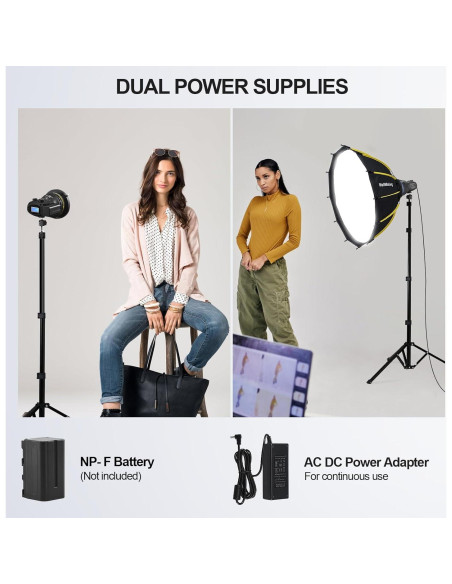 Luz Continua LED WellMaking 40W CRI97+ Pantalla LCD 5600K