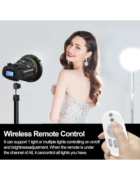 Luz Continua LED WellMaking 40W CRI97+ Pantalla LCD 5600K