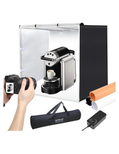 Caja de Luz Fotográfica PULUZ 80x80 cm con 156 LED y 3 Fondos